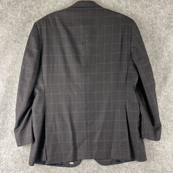 Jos A Bank Reserve Wool Blazer Sport Coat Mens 44R Plaid Tailored Fit Super 130s - Picture 14 of 16